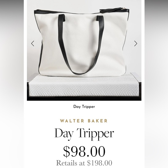 NWT Walter Baker Canvas Tote Weekender Carly Bag - Picture 9 of 10